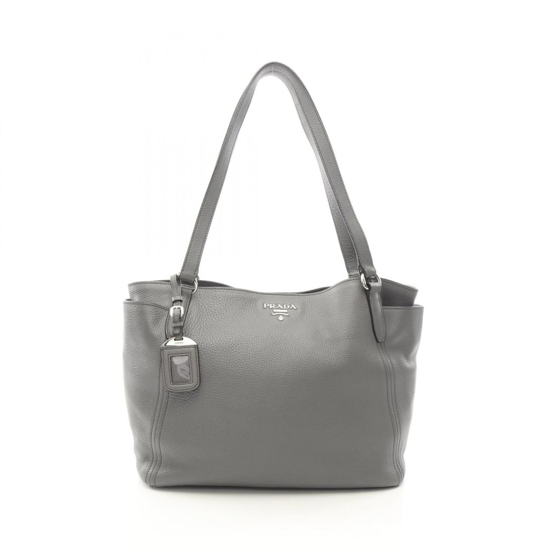 Prada VIT.DAINO Tote Bag, Leather, Women's, Gray (1 of 15)