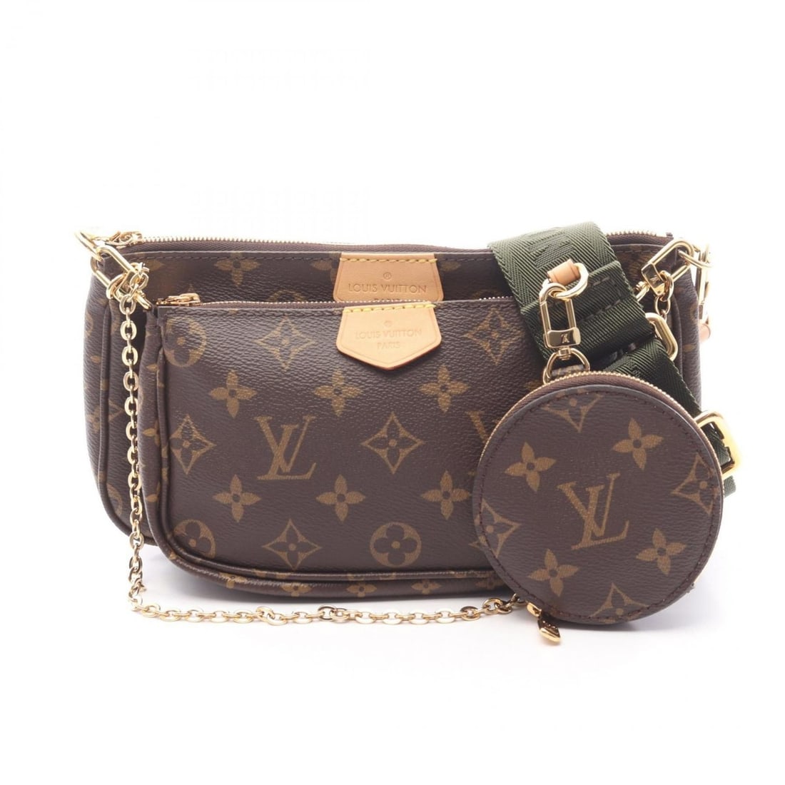 Louis Vuitton Multi Pochette Accessoires Shoulder Bag, Coated Canvas and Leather, Monogram, Women's,: --- Catalog ---Category: SizeSize (HxWxD): 13cm x 24cm x 4cm / 5.11'' x 9.44'' x 1.57''Category: DesignType: Shoulder bagColor: Brown, Khaki, MonogramGender: WomenMaterial: Coated canvas , Leather Cat
