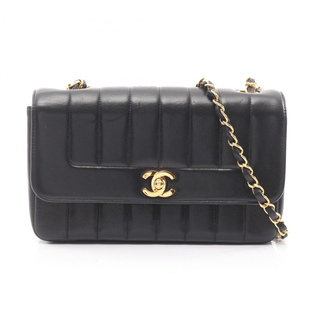 CHANEL Mademoiselle shoulder bag, lambskin leather, women's, black (1 of 14)