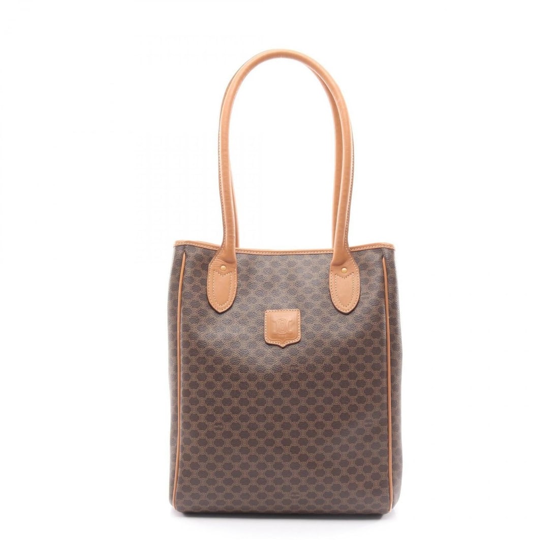 Celine Macadam Tote Bag, Coated Canvas and Leather, Women's, Brown Beige (1 of 11)