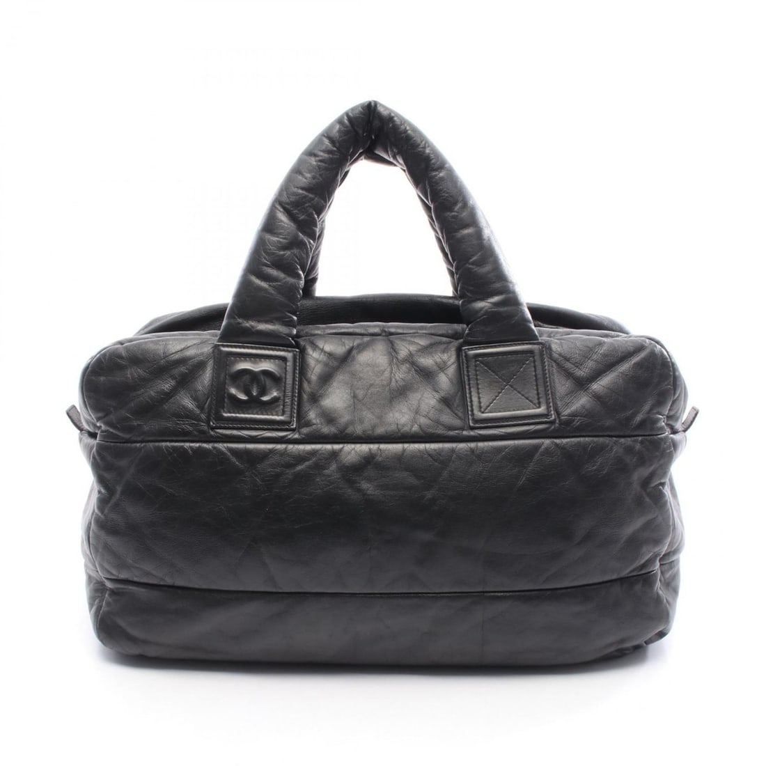 CHANEL Coco Cocoon Boston Bag, Leather, Women's, Black (1 of 11)