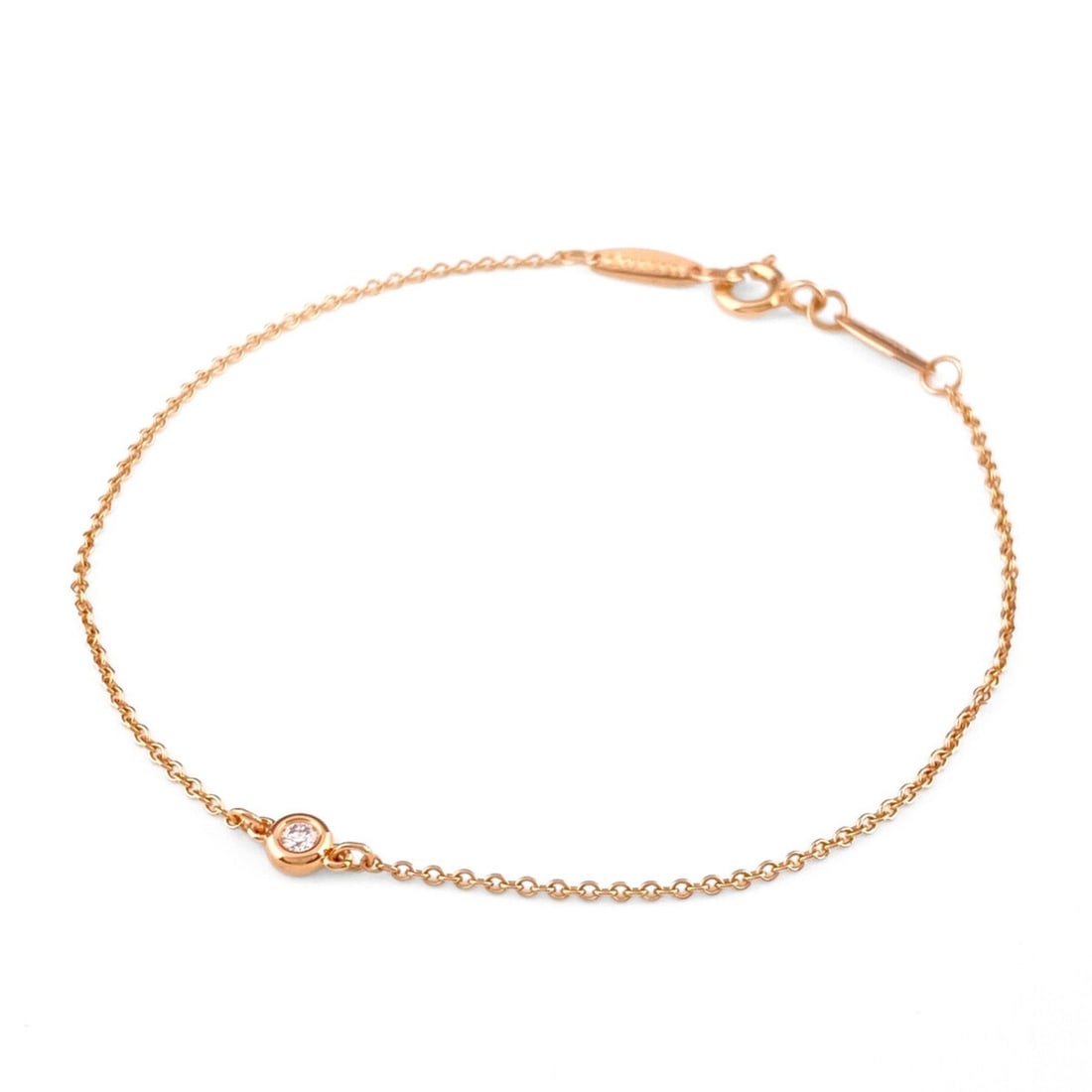 Tiffany & Co. By the Yard Bracelet in PG Pink Gold with Diamonds, 750 for Women: --- Catalog ---Category: SizeWidth: 0.3mm / 0.01''Length: 18cm / 7.08''Weight: 1.3g / 0.04oz.Category: DesignType: Charm braceletStone: DiamondGender: WomenMaterial: Pink gold (18K)Category: GeneralBr