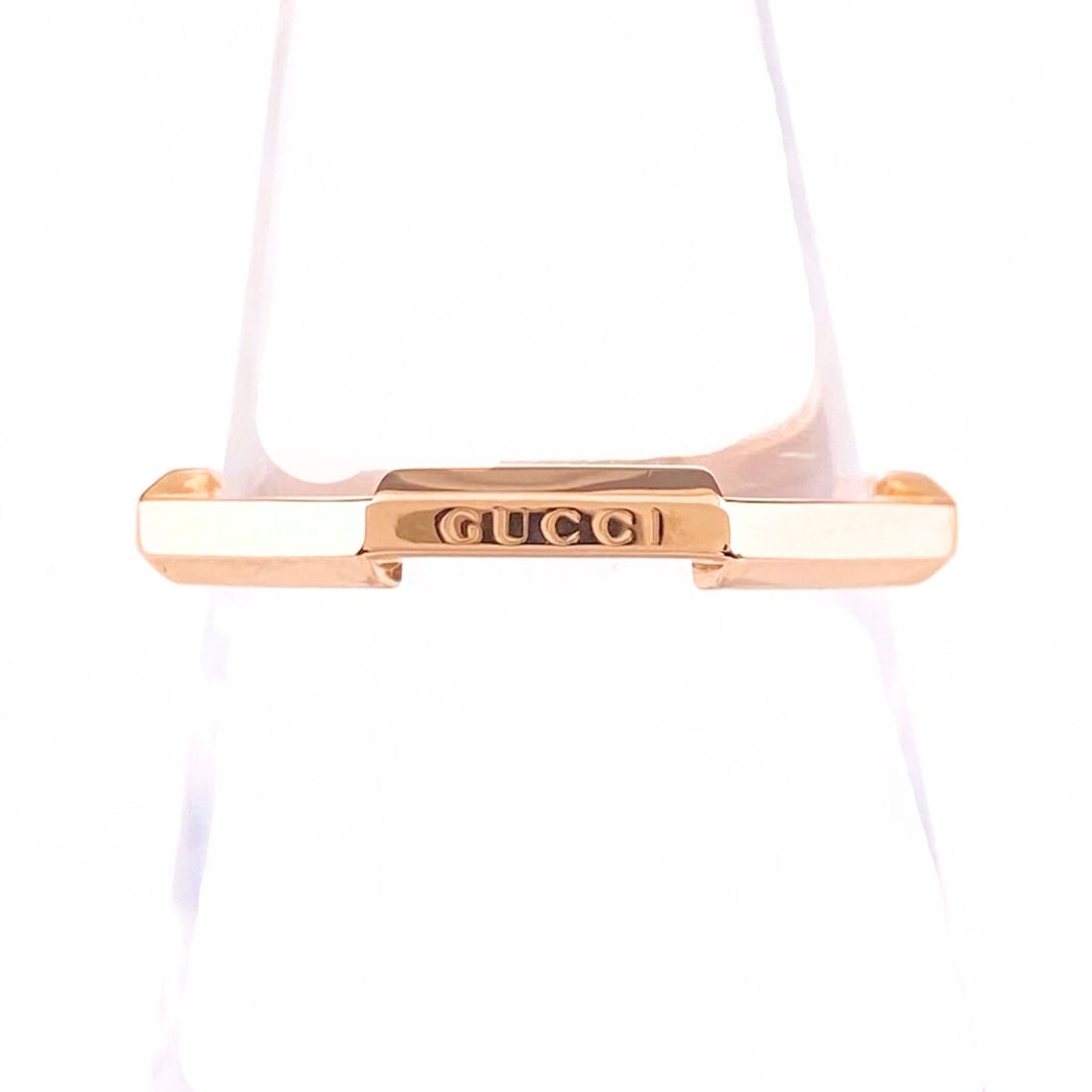 Gucci Link to Love Ring in PG pink gold, 750, for women: --- Catalog ---Category: SizeWeight: 3.2g / 0.11oz.JP Size: 14US Size: 7Category: DesignType: Band ringGender: WomenMaterial: Pink gold (18K)Category: GeneralBrand: Gucci--- Item List ---Section: Cond