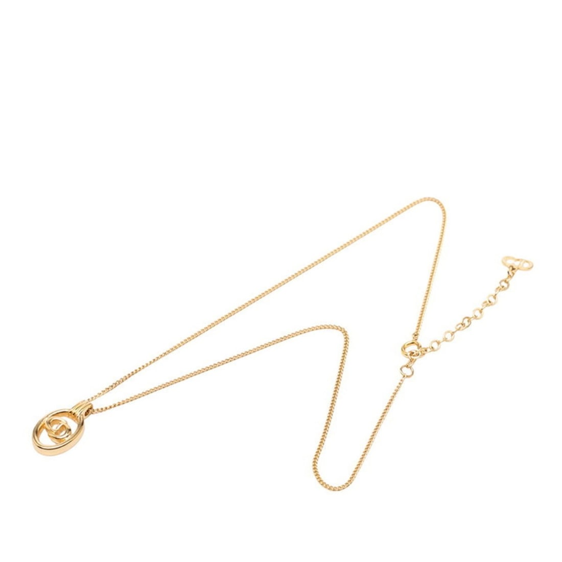 Christian Dior Dior CD logo necklace, gold plated, for women. (1 of 13)