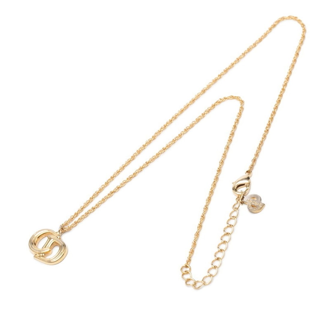Christian Dior Dior CD logo necklace, gold plated, for women. (1 of 12)