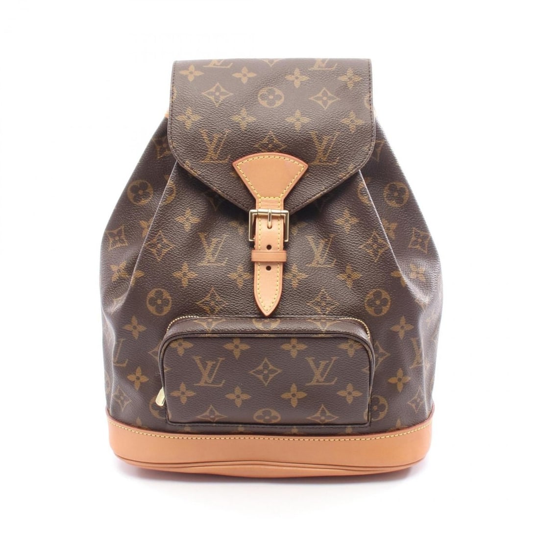 Louis Vuitton Montsouris MM Backpack, Coated Canvas and Leather, Monogram, Women's, Brown, M51136 (1 of 16)