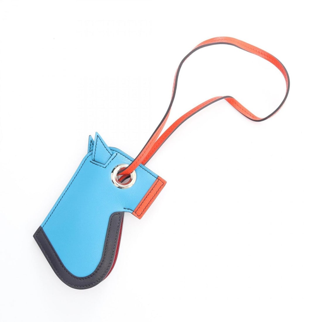 Hermes Hermès Camaieu Blue Zanzibar Orange Poppy Charm Accessory Tadelakt Women's Multicolor (1 of 15)