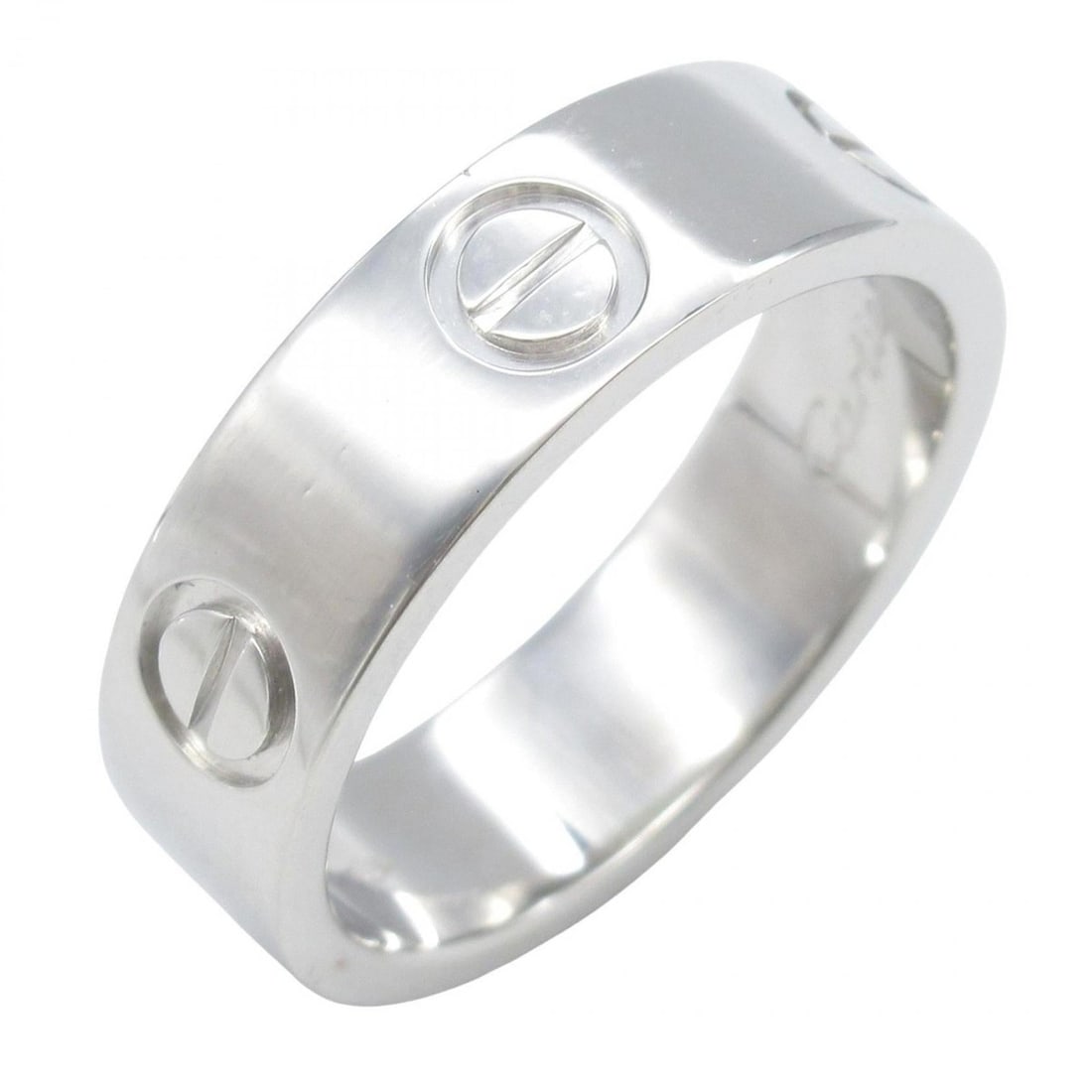 Cartier Love Ring, Pt950 Platinum, Men's and Women's, Silver, B4084900 (1 of 10)