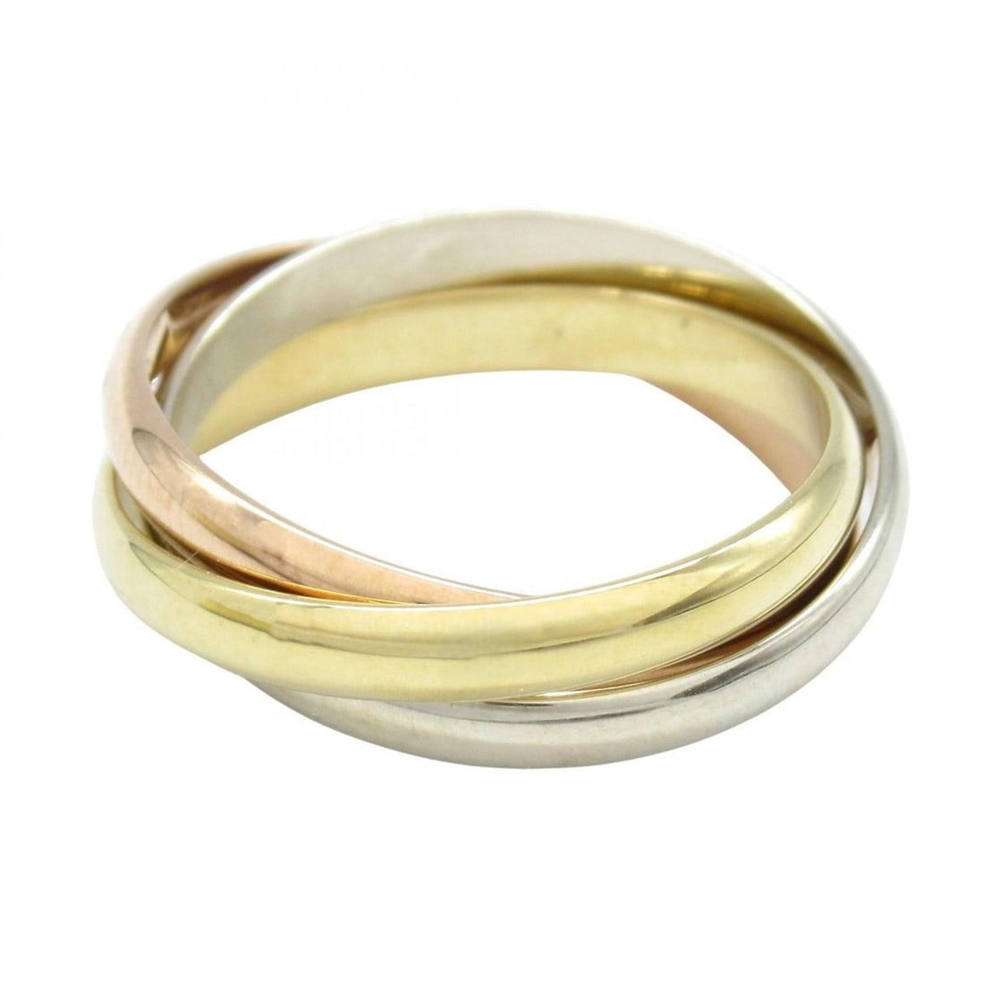 Cartier Trinity Ring, Jewelry, Women's, 18K Yellow Gold, White Pink Silver (1 of 12)