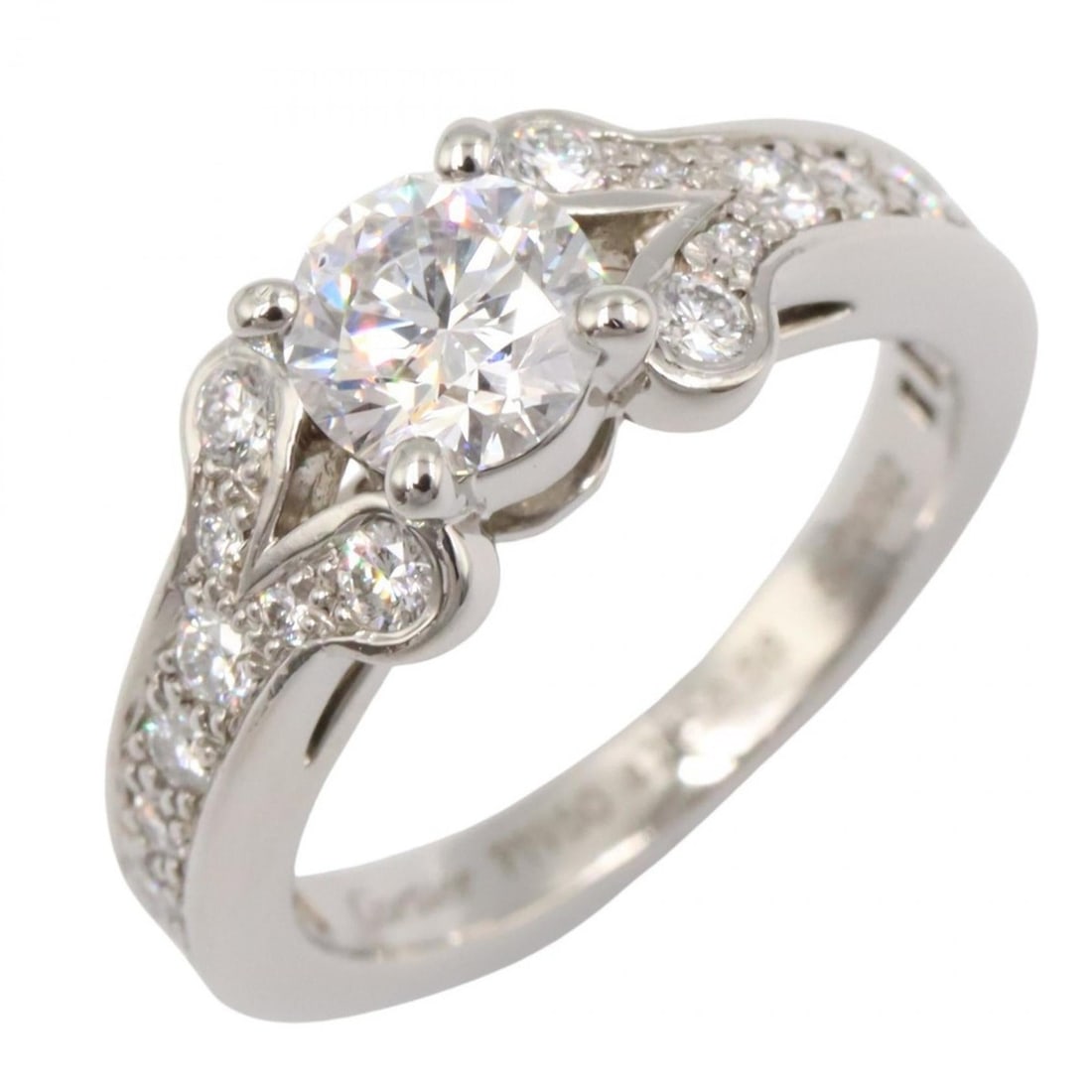 Cartier Ballerina Diamond Ring, Pt950 Platinum, Diamond, Women's, Silver, Clear: --- Catalog ---Category: SizeJP Size: 6.5US Size: 3.5Category: DesignType: Band ringColor: Clear, SilverGender: WomenMaterial: Platinum 950Category: GeneralBrand: Cartier--- Item List ---Section: Cond