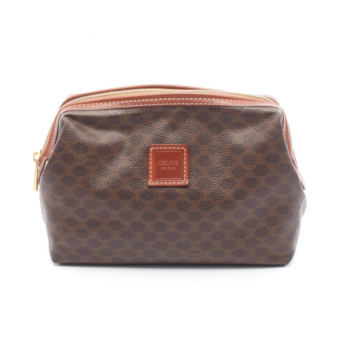 Celine Macadam Pouch Bag, Leather, Women's, Brown (1 of 11)