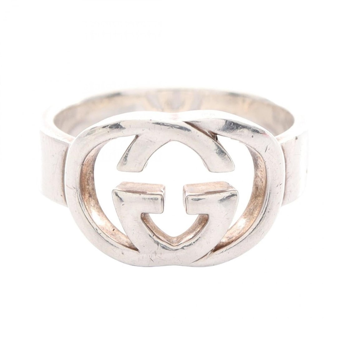 Gucci Interlocking G Ring, 925 Sterling Silver, Women's: --- Catalog ---Category: SizeJP Size: 11.5US Size: 6Category: DesignType: Band ringColor: SilverGender: WomenMaterial: Silver 925Category: GeneralBrand: Gucci--- Item List ---Section: ConditionRanking