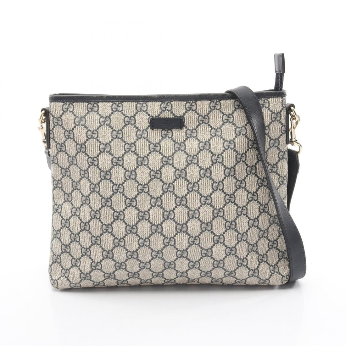 Gucci GG Supreme Shoulder Bag, Coated Canvas and Leather, Women's, Beige Navy, 388924 (1 of 10)
