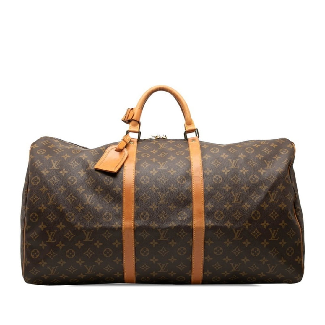 Louis Vuitton Monogram Keepall 60 Boston Bag/Travel Bag M41422 Brown Leather Women's LOUIS VUITTON (1 of 11)