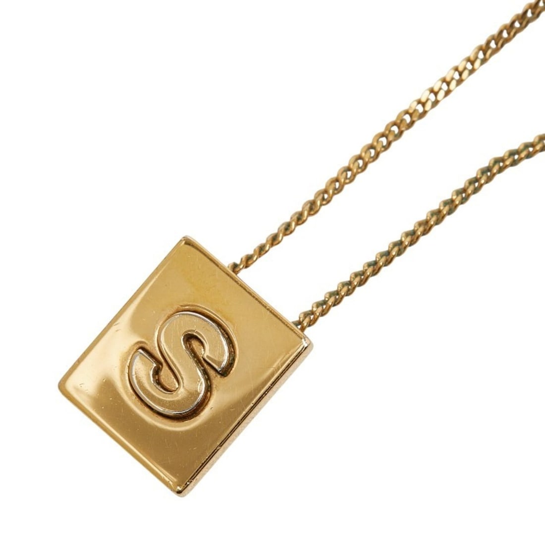 Celine Alphabet Initial S Necklace, Gold Plated, Women's, CELINE (1 of 18)