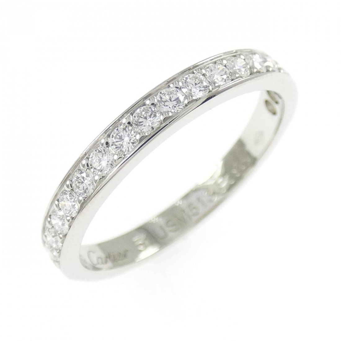 Cartier Wedding Ring: --- Catalog ---Category: SizeWidth: 2.5mm / 0.1''Weight: 2.9g / 0.1oz.JP Size: 11US Size: 6Category: DesignType: Wedding ringStone: DiamondGender: WomenMaterial: Platinum 950Category: GeneralBrand: Ca