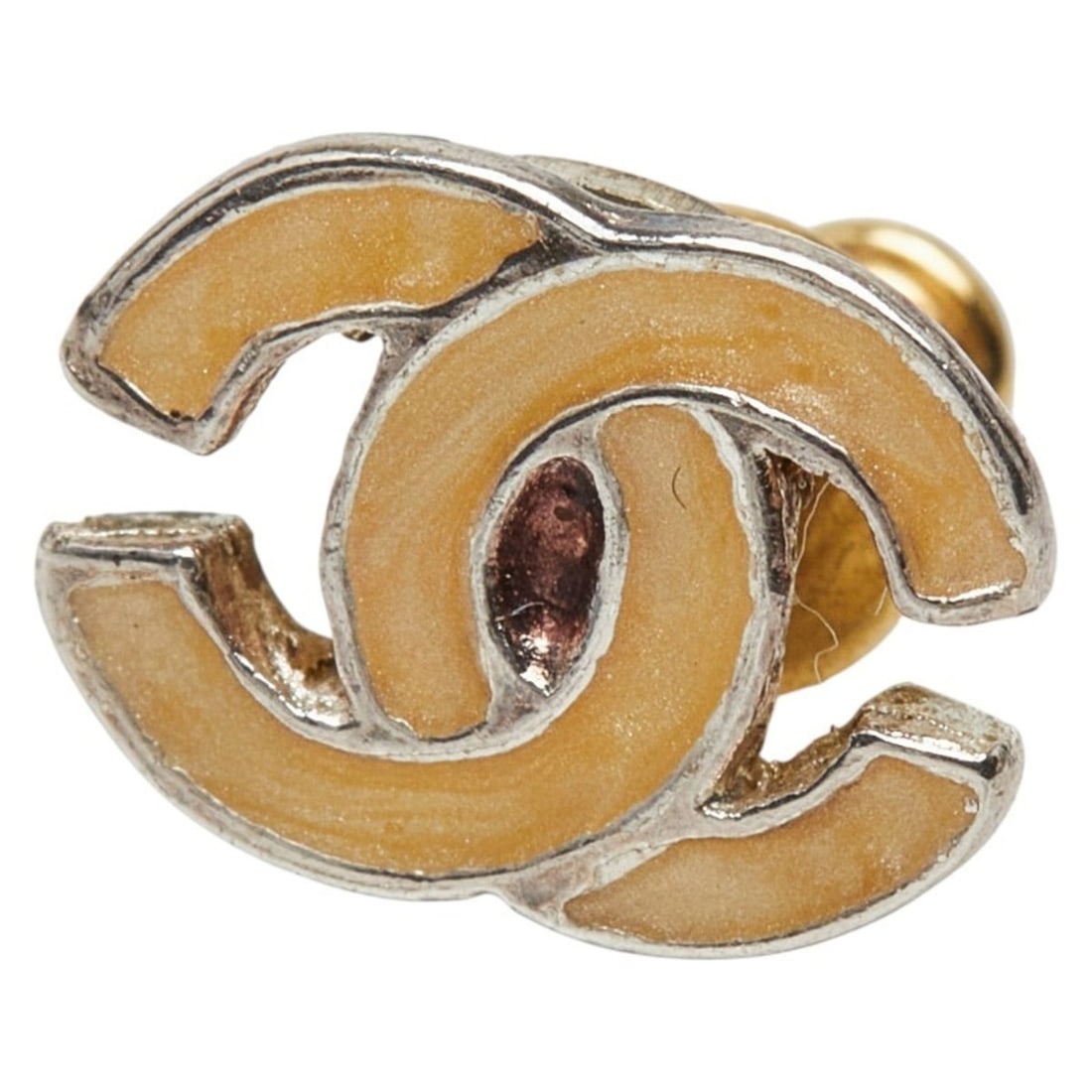 Chanel Coco Mark Stud Earrings (One Side Only) Silver Beige Metal Enamel Women's CHANEL: --- Catalog ---Category: SizeStone Size (HxW): 8.40mm x 11.30mm / 0.33'' x 0.44''Category: DesignType: Stud earringsColor: BeigeGender: WomenMaterial: EnamelCategory: GeneralBrand: Chanel--- Item