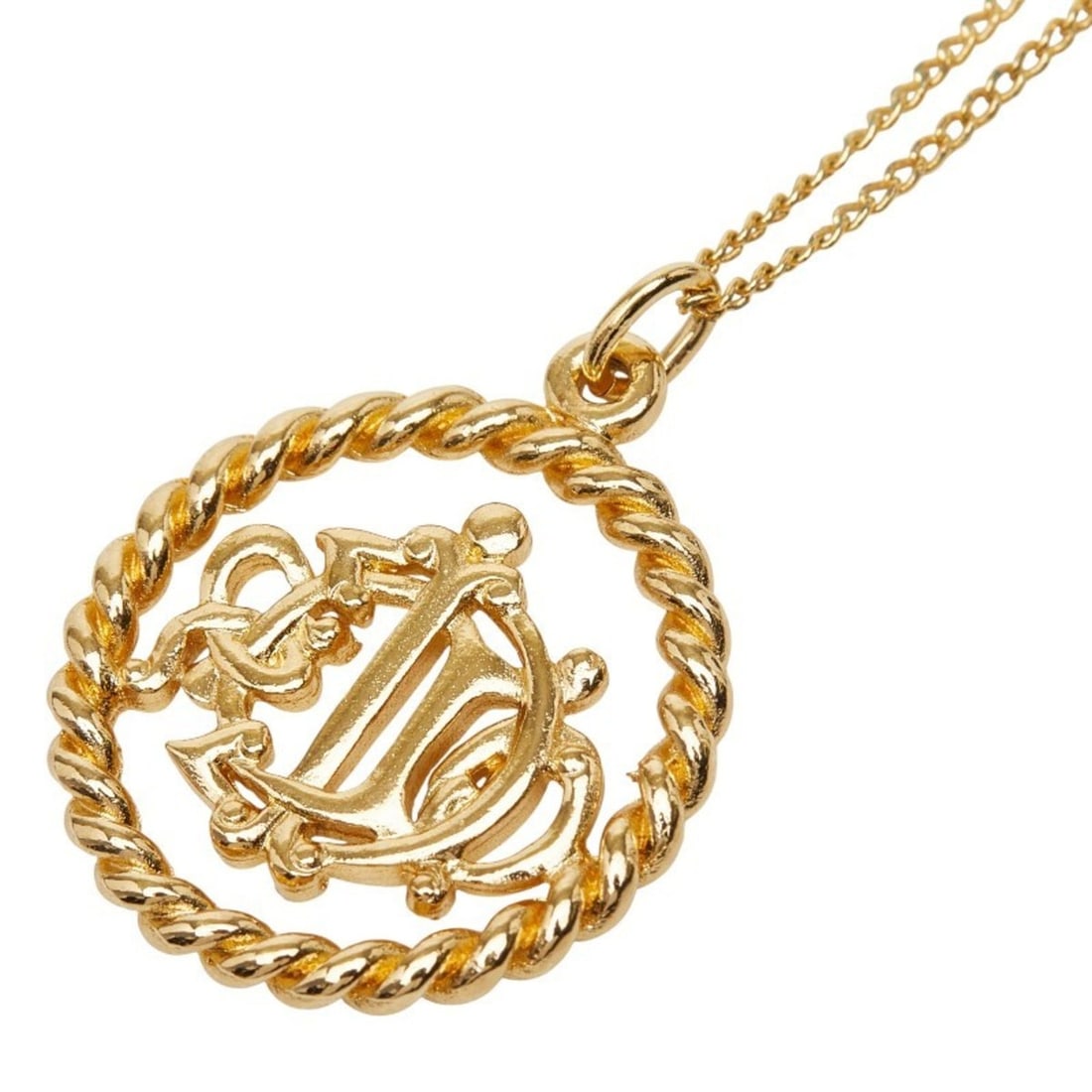 Christian Dior Dior logo necklace, gold plated, for women.: --- Catalog ---Category: SizePendant Size: 24.5mm x 24.5mm / 0.96'' x 0.96''Neck Circumference: 48 cm / 18.89''Category: DesignColor: GoldGender: WomenNecklace Type: NecklaceCategory: GeneralBrand: