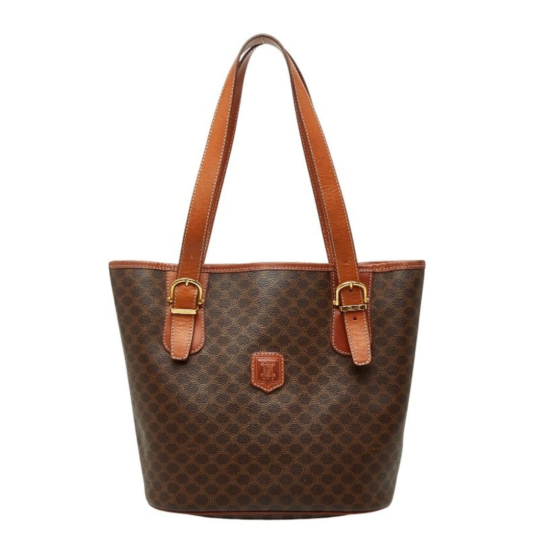 Celine Macadam handbag tote bag in brown leather for women.: --- Catalog ---Category: SizeHandle Drop: 22.00cm / 8.66''Size (HxWxD): 23cm x 31.5cm x 13cm / 9.05'' x 12.4'' x 5.11''Category: DesignType: Handbag, Tote bagColor: BrownGender: WomenClosure:
