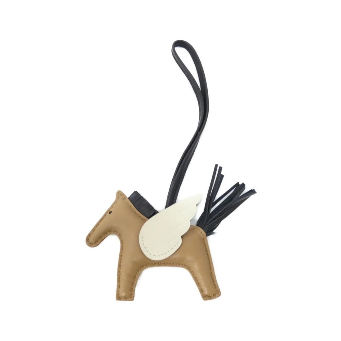 Hermes Hermès Rodeo Pegasus Accessory Handbag Charm PM 083010CA: --- Catalog ---Category: SizeChain Length: 360.00mm / 14.17''Size (HxWxD): 70.00mm x 80.00mm / 2.76'' x 3.15''Category: DesignType: Handbag charmColor: BlackGender: WomenMaterial: Agneau
