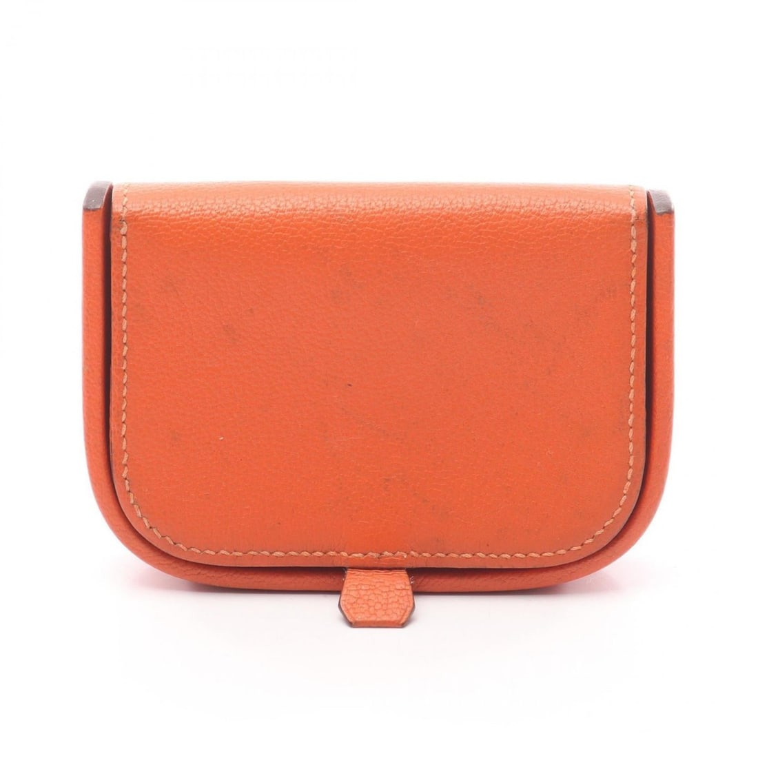 Hermes Hermès wallet, coin purse, leather calfskin (cowhide) leather, Epsom women's, orange (1 of 14)