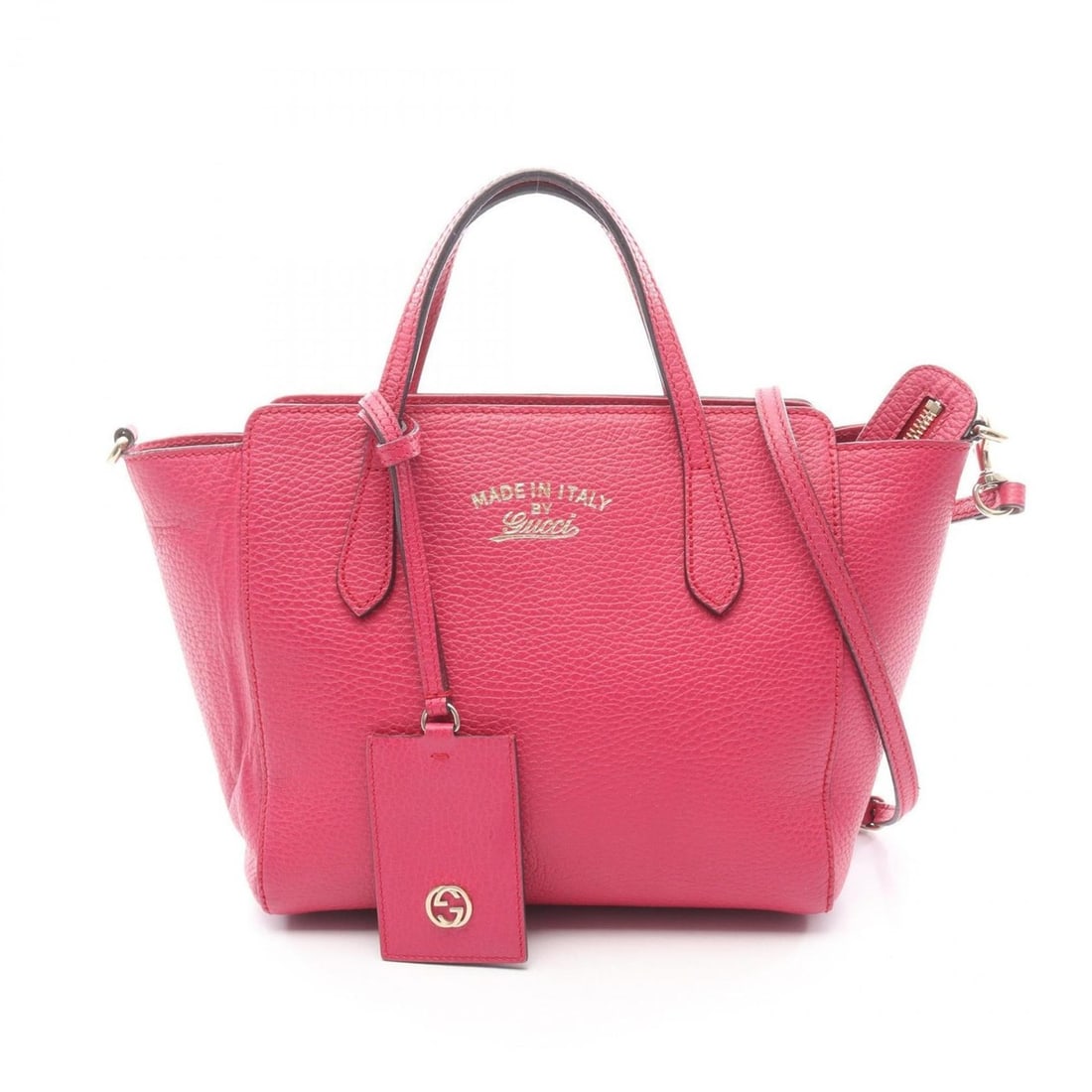 Gucci Swing Mini Handbag, Leather, Women's, Pink, 368827/213048: --- Catalog ---Category: SizeSize (HxWxD): 19cm x 21.5cm x 11cm / 7.48'' x 8.46'' x 4.33''Category: DesignType: HandbagColor: PinkGender: WomenMaterial: Leather Category: GeneralMPN: 368827?213048Bran