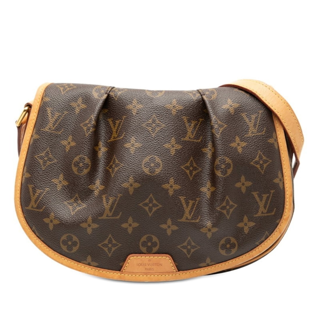 Louis Vuitton Monogram Menilmontant PM Crossbody Shoulder Bag M40474 Brown Leather Women's LOUIS (1 of 8)