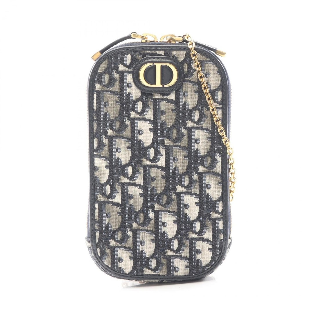 Christian Dior Dior 30 MONTAIGNE Phone Holder Oblique Jacquard Shoulder Bag, Canvas and Leather,: --- Catalog ---Category: SizeSize (HxWxD): 18cm x 10cm x 2cm / 7.08'' x 3.93'' x 0.78''Category: DesignType: Shoulder bagColor: Ivory, NavyGender: WomenMaterial: Canvas , Leather Category: GeneralMPN: