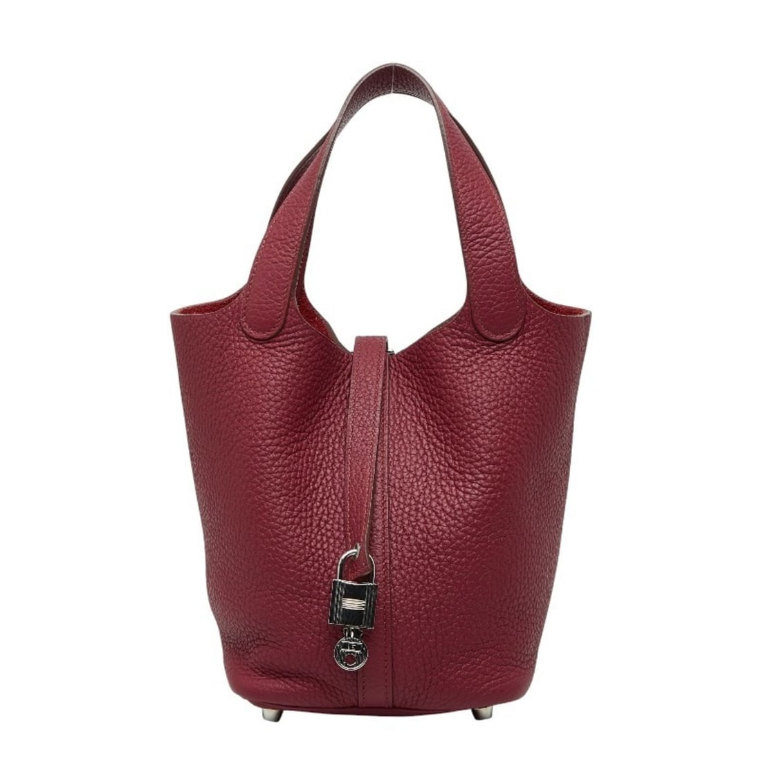 Hermès Picotin Lock PM Handbag, Ruby, Silver Hardware, Taurillon Clemence Leather, Women's, HERMES: --- Catalog ---Category: SizeSize (HxWxD): 19cm x 14cm x 18cm / 7.48'' x 5.51'' x 7.08''Category: DesignType: HandbagColor: RubyGender: WomenMaterial: Taurillon clemence leather Category: GeneralBrand