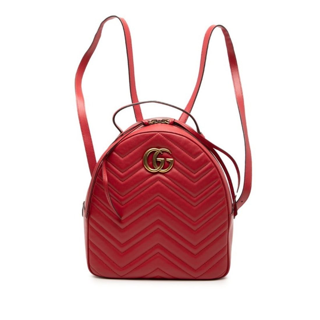 Gucci GG Marmont Backpack 476671 Red Leather Women's GUCCI (1 of 10)