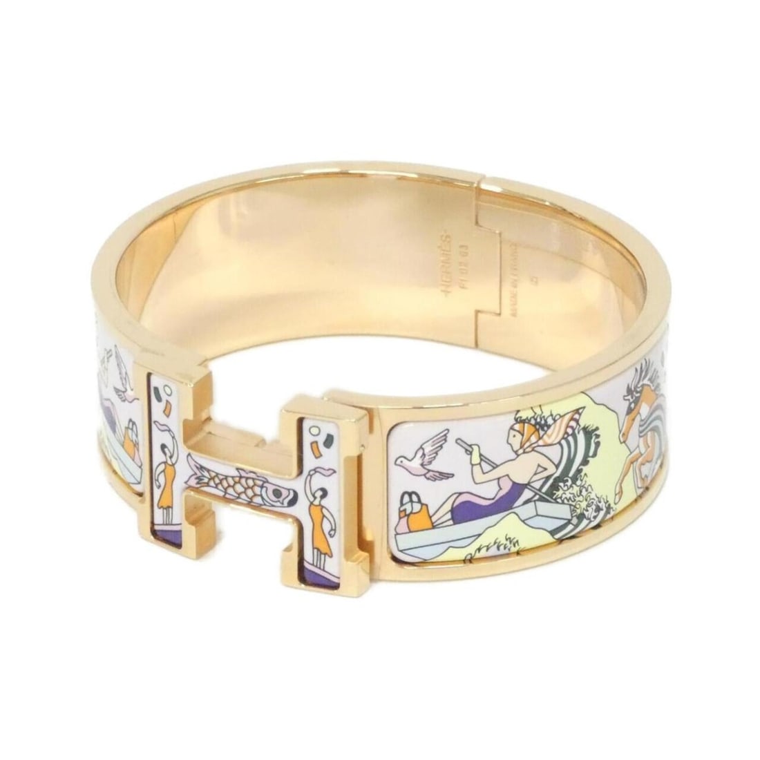 Hermès L'EPOPEE D'HERMES Click Crack Ash PM 303315FO Bracelet: --- Catalog ---Category: SizeWidth: 2cm / 0.78''Length: 16cm / 6.29''Category: DesignType: Charm braceletColor: Rose goldGender: WomenCategory: GeneralLine: ClicBrand: Hermes--- Item List ---Section: