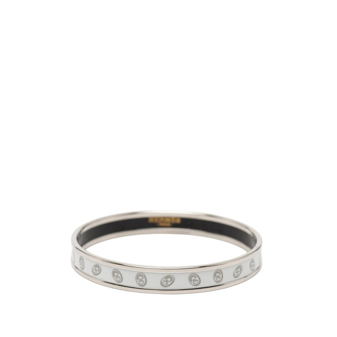 Hermes Hermès Fan Fanny Ice Cream Chaine d'Ancre Bangle Bracelet in Silver and White Metal for (1 of 9)