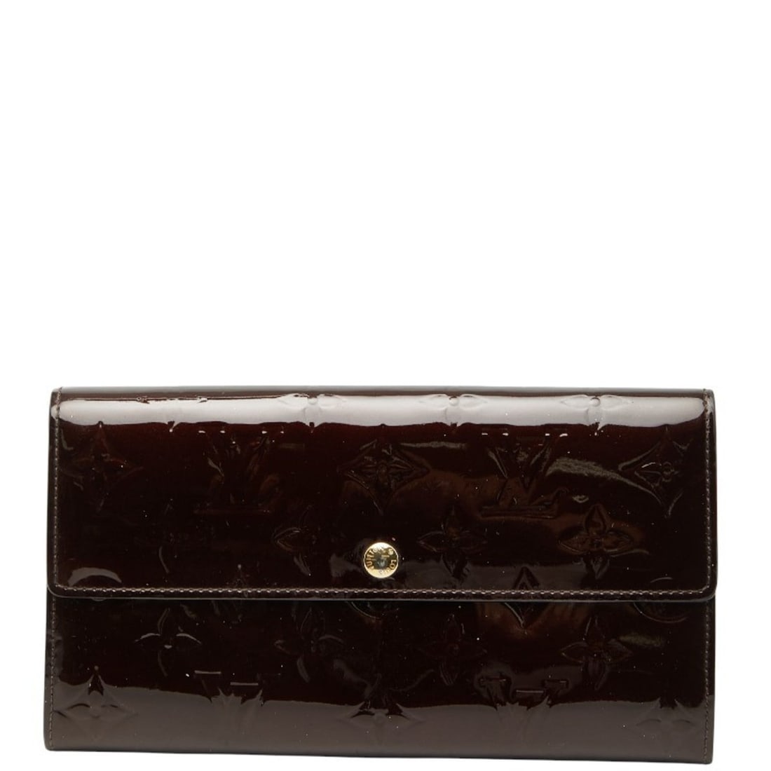 Louis Vuitton Monogram Vernis Portefeuille Sarah Long Wallet M93524 Amaranth Purple Patent Leather (1 of 18)