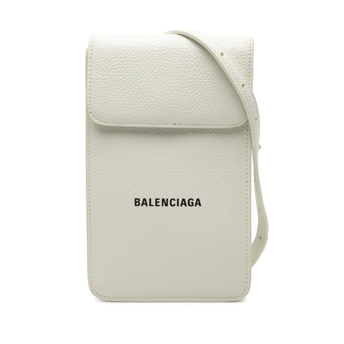 Balenciaga Cash Shoulder Bag with Phone Holder 640536 White Leather Women's BALENCIAGA: --- Catalog ---Category: SizeStrap Drop: 58cm / 22.83''Size (HxWxD): 17cm x 11cm x 1.5cm / 6.69'' x 4.33'' x 0.59''Category: DesignType: Shoulder bagColor: WhiteGender: WomenClosure: MagnetMaterial: L