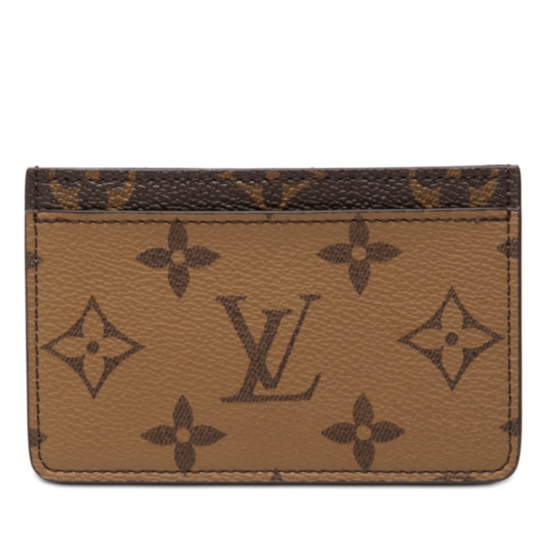 Louis Vuitton Monogram Reverse Porte Carte Sample Pass Case M69161 Brown Leather Women's LOUIS (1 of 17)