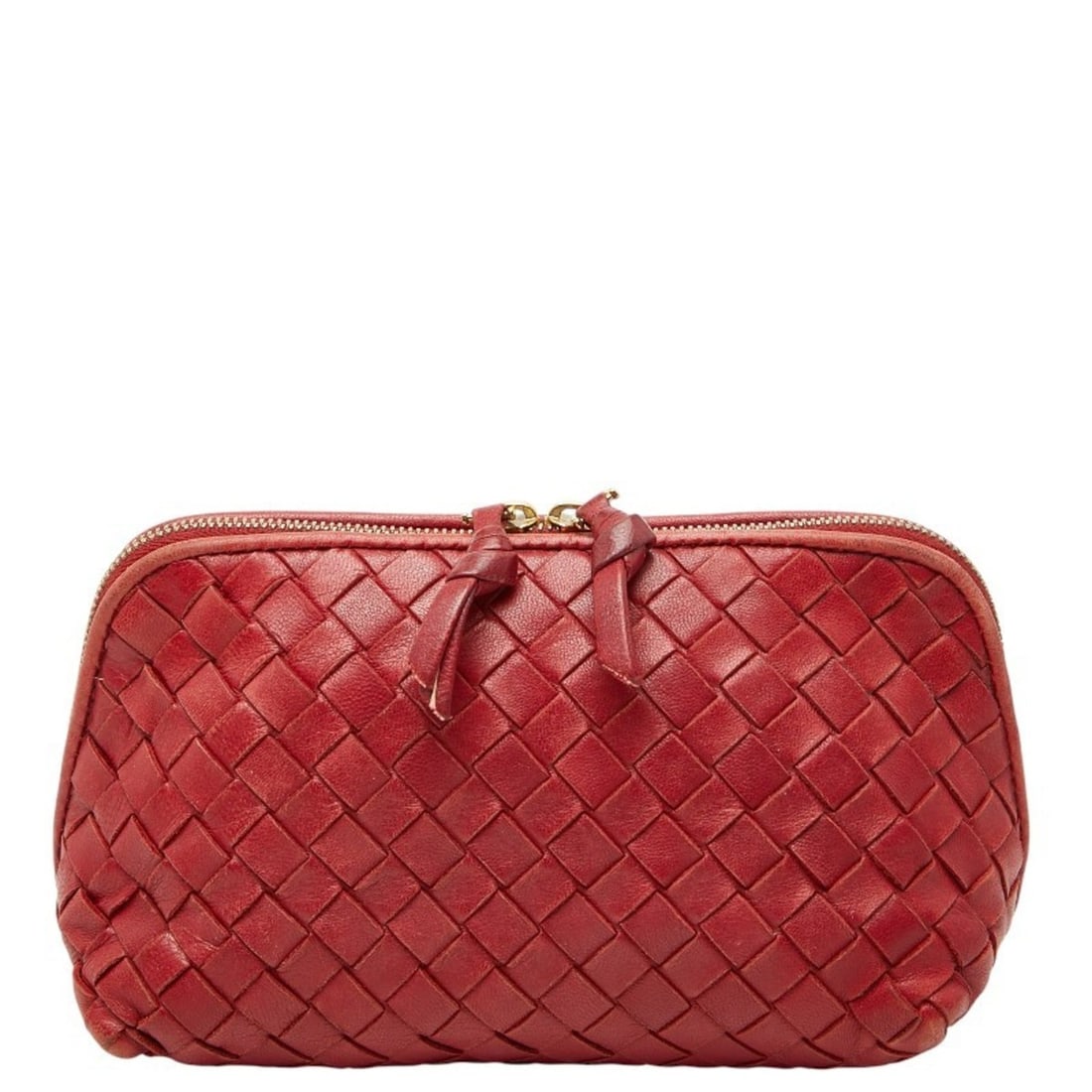 Bottega Veneta Intrecciato Pouch Red Leather Women's BOTTEGAVENETA: --- Catalog ---Category: SizeSize (HxWxD): 9cm x 16cm x 8cm / 3.54'' x 6.29'' x 3.14''Category: DesignType: PouchColor: Red colorGender: WomenMaterial: Leather Category: GeneralBrand: Bottega Veneta--