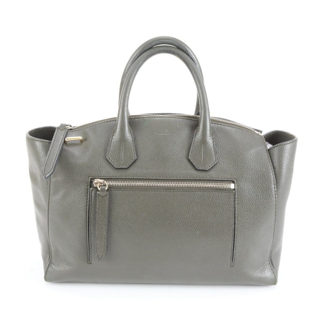 Bally Leather Tote Bag Shoulder/Handbag Khaki Women's (1 of 14)