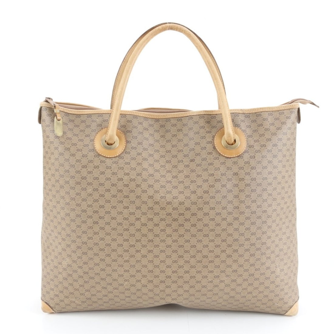 Gucci Micro GG Leather Tote Bag, Shoulder Business, Brown, Men's (1 of 15)