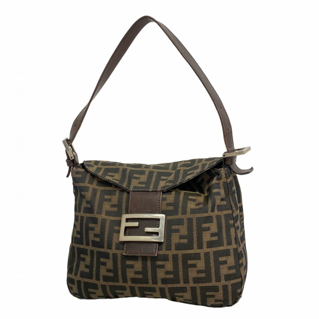 Fendi Zucca Nylon Canvas Handbag Brown Women's P2115107 (1 of 11)
