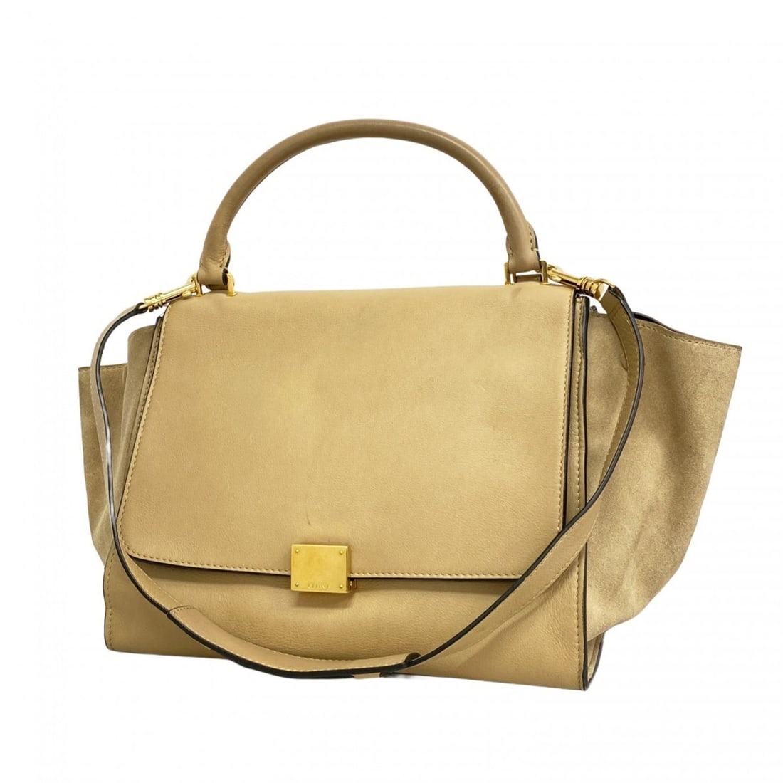 Celine Trapeze Handbag, Brown Leather, 2-Way Bag, Women's, P2113351 (1 of 15)