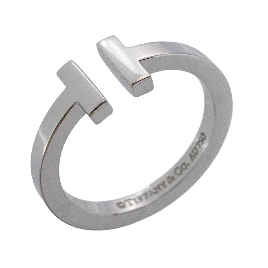 Tiffany T-Square Ring, 18K White Gold, Size 19, Men's, P2097646: --- Catalog ---Category: SizeJP Size: 19US Size: 9.5Category: DesignType: Band ringGender: MenMaterial: White gold (18K)Category: GeneralBrand: Tiffany--- Item List ---Section: ConditionRanking: Rank