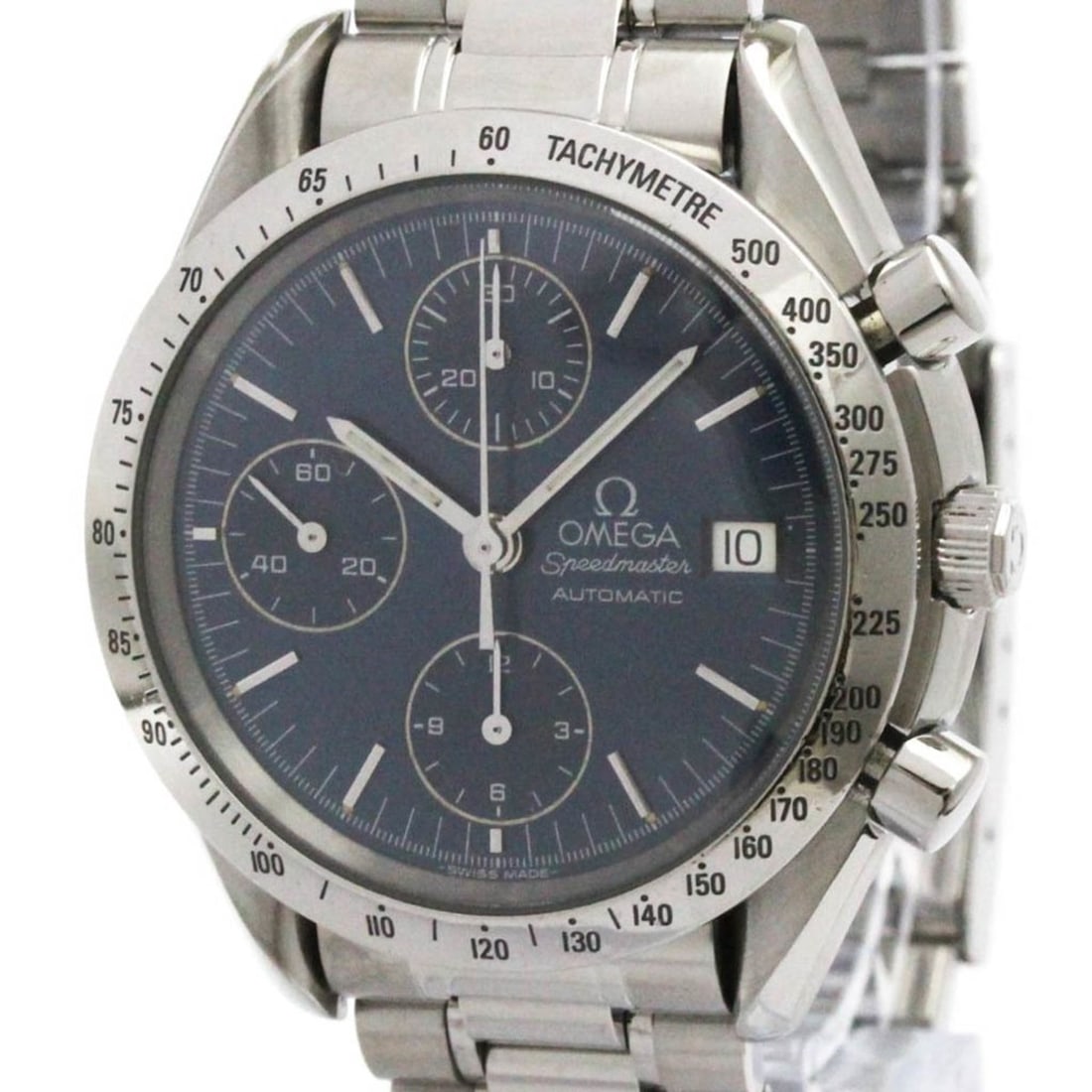 OMEGA Speedmaster Date Steel Automatic Mens Watch 3511.80 Polished: --- Catalog ---Category: SizeCase Diameter: 39mm / 1.54''Category: DesignType: WristwatchStyle: SportGender: MenColor (Dial): BlueMaterial (Band): Stainless steelMaterial (Case): Stainless steelCatego