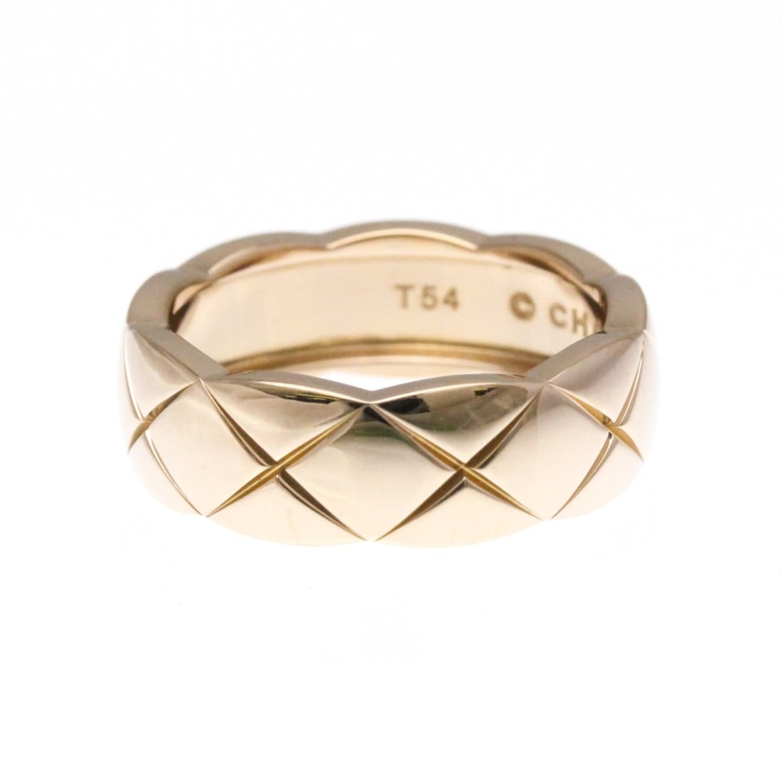 Chanel Coco Crush Ring Medium Size Pink Gold (18K) Fashion No Stone Band Ring Pink Gold (1 of 9)