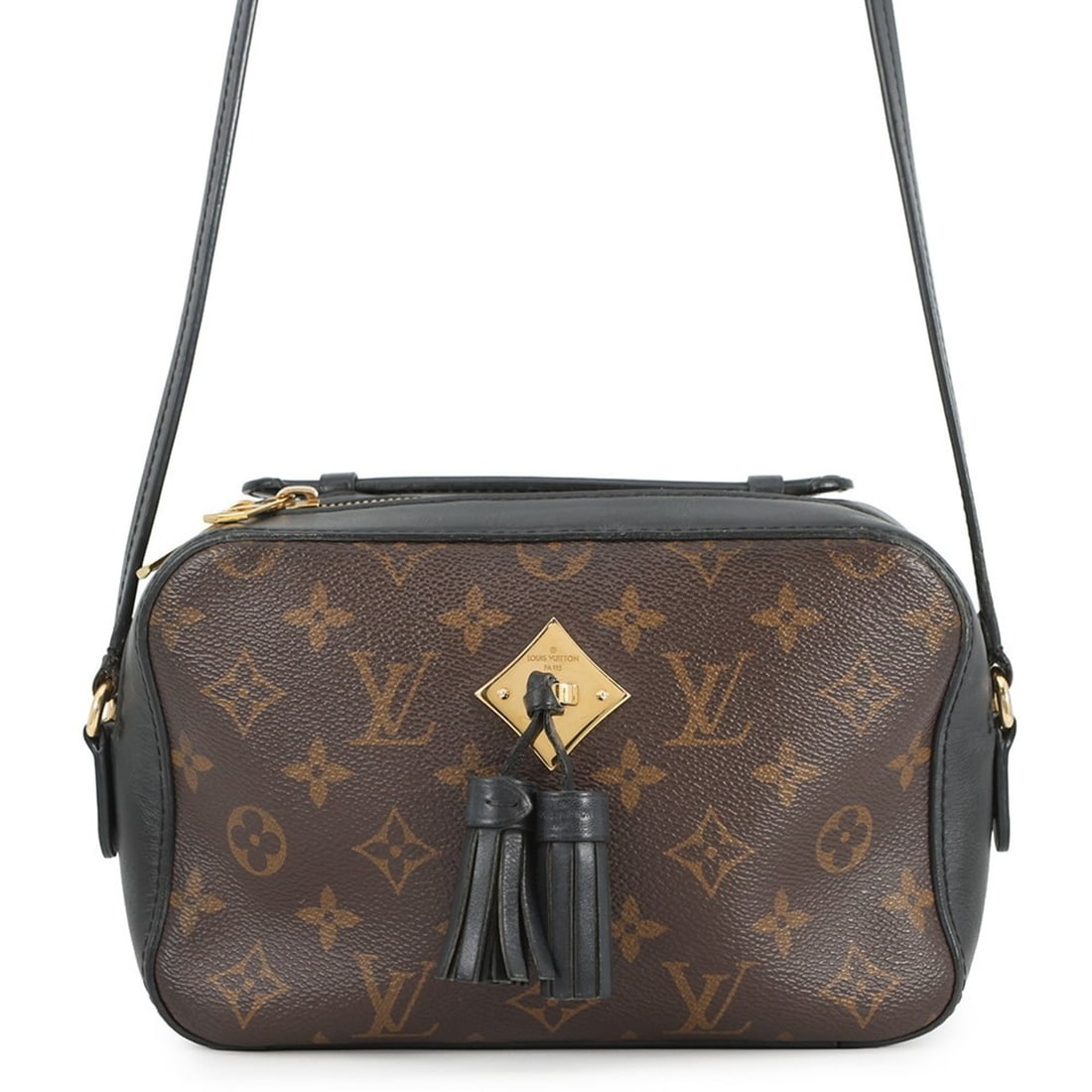 Louis Vuitton Monogram Saintonge Shoulder Bag M43555 LOUIS VUITTON Tassel Black: --- Catalog ---Category: SizeSize (HxWxD): 14cm x 21cm x 7.5cm / 5.51'' x 8.26'' x 2.95''Category: DesignType: Shoulder bagColor: Black, Monogram, NoirGender: Women,MenMaterial: Monogram , Leather Lea