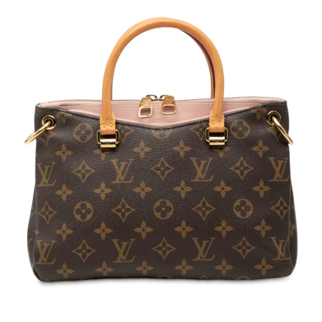 Louis Vuitton Monogram Pallas BB Handbag M40464 Brown Rose Ballerine Pink Leather Women's LOUIS (1 of 8)
