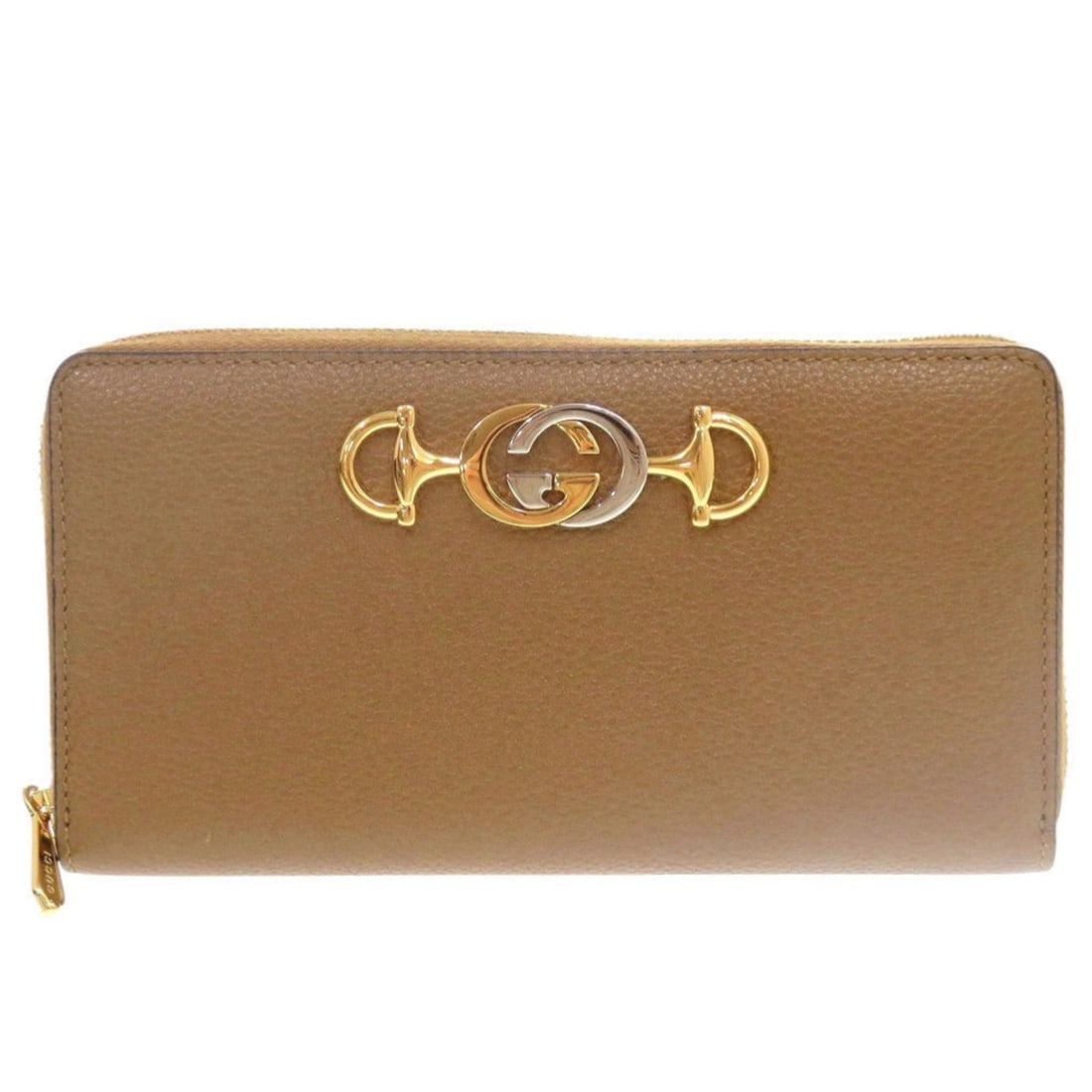 Like new Gucci Zumi 570661 leather brown round zip long wallet 0061 (1 of 10)