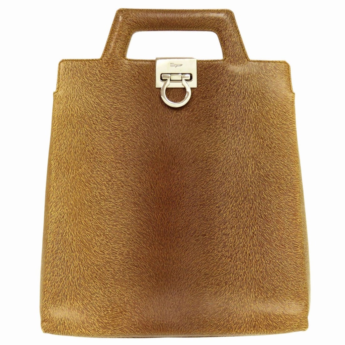 Excellent condition Salvatore Ferragamo Gancini Gradient 3-Way Bag DX-218674, Embossed Leather: --- Catalog ---Category: SizeSize (HxWxD): 26cm x 24cm x 10cm / 10.23'' x 9.44'' x 3.93''Category: DesignType: Handbag, Shoulder bagColor: Beige, BrownGender: WomenMaterial: Leather Category: GeneralM