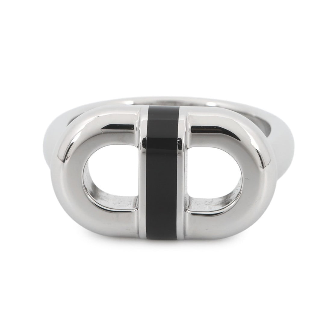 Hermès Maillon Ring, Black / Size T60 HERMES Men's Ring: --- Catalog ---Category: SizeUS Size: 10Brand Size: 60Category: DesignType: Band ringColor: BlackGender: MenMaterial: Lacquer, Metal, SilverCategory: GeneralBrand: Hermes--- Item List ---Section: Cond