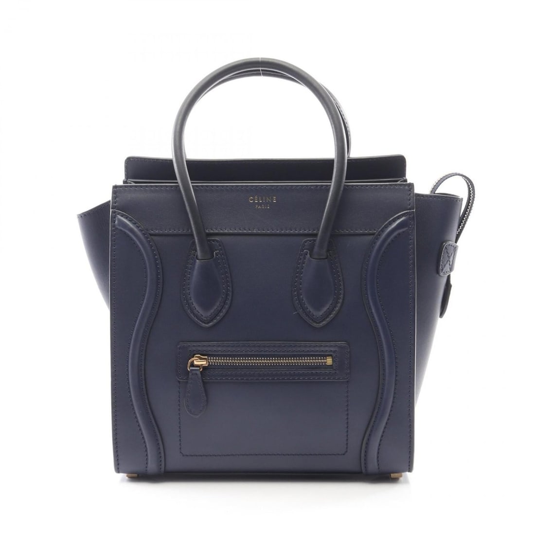 Celine Luggage Micro Shopper Tote Bag, Leather, Women's, Navy: --- Catalog ---Category: SizeSize (HxWxD): 26cm x 26cm x 13cm / 10.23'' x 10.23'' x 5.11''Category: DesignType: Tote bagColor: NavyGender: WomenMaterial: Leather Category: GeneralBrand: Celine--- Item