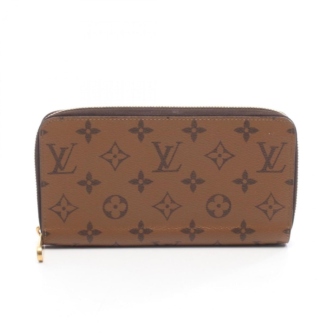 Louis Vuitton Zippy Wallet, Round Long Coated Canvas, Monogram Reverse, Women's, Brown, M82444 (1 of 10)